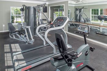 Cardio machines in gym
